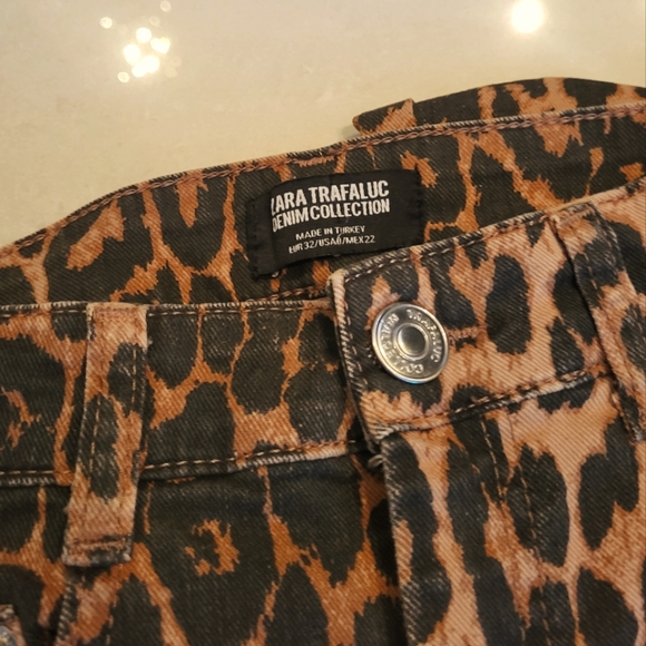 Zara brand new size 0 skinny cheetah jeans - Picture 4 of 4